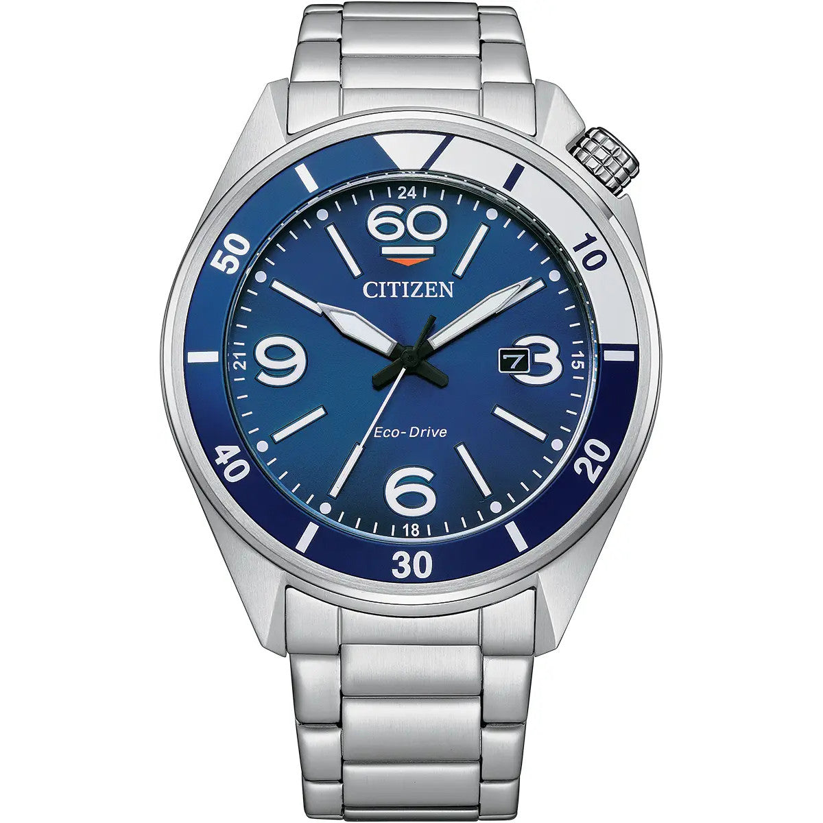 Citizen AW1711 87L Eco Drive Men s Blue Dial Stainless Steel Bracelet Watch