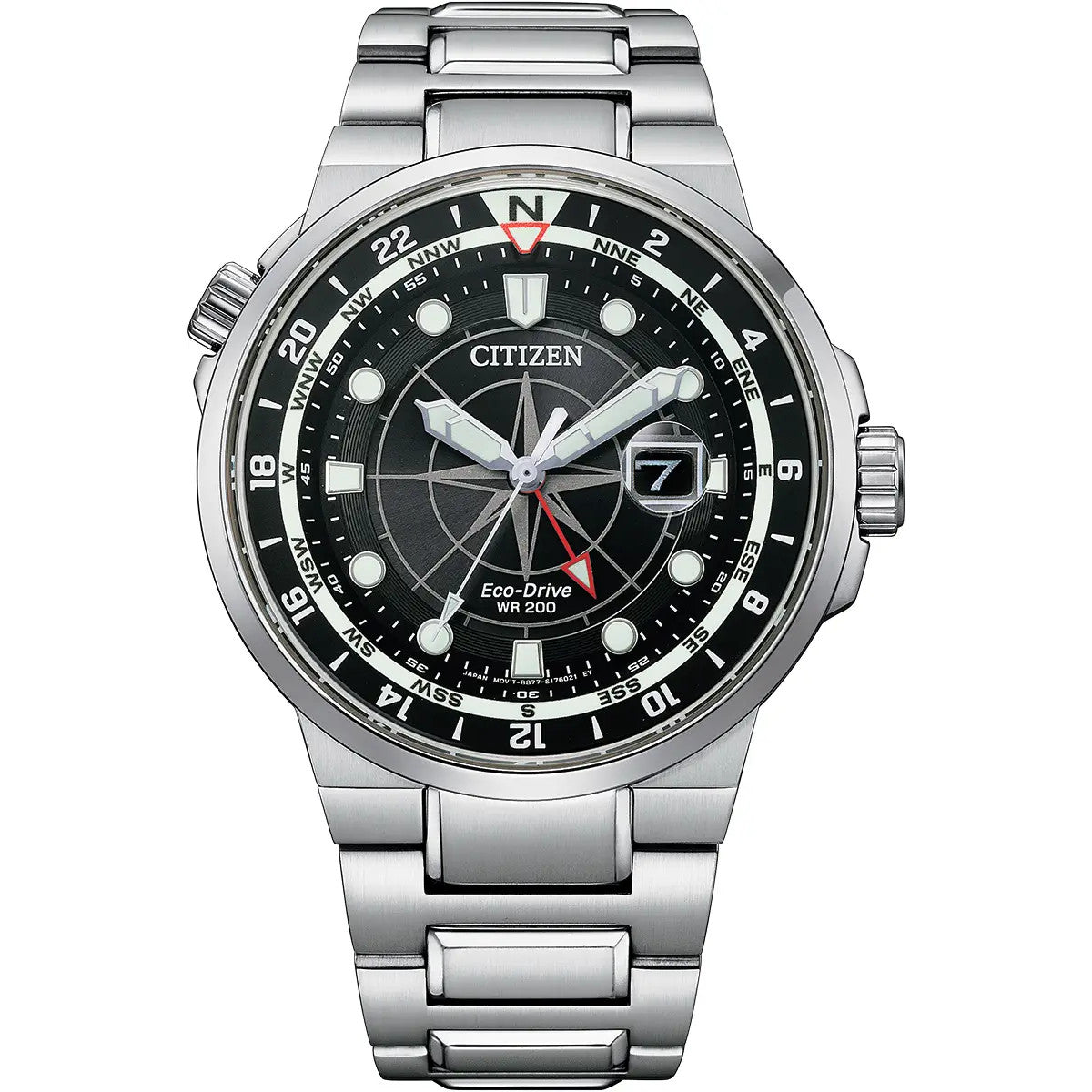 Citizen BJ7140 53E Eco Drive Men s Endeavor Black Dial Stainless Steel Bracelet Watch