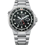 Citizen BJ7140-53E Eco-Drive Men's Endeavor Black Dial Stainless Steel Bracelet Watch
