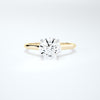 Lab grown round brilliant solitaire engagement ring