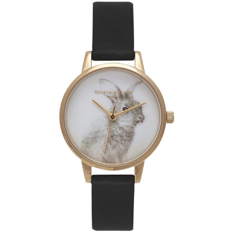 Olivia Burton OB15WL57 Vegan Friendly Bunny Gold Black Watch