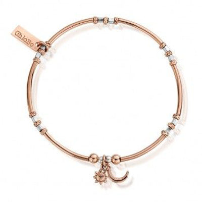 Chlobo Dainty Moon Sun Bracelet Rose Gold