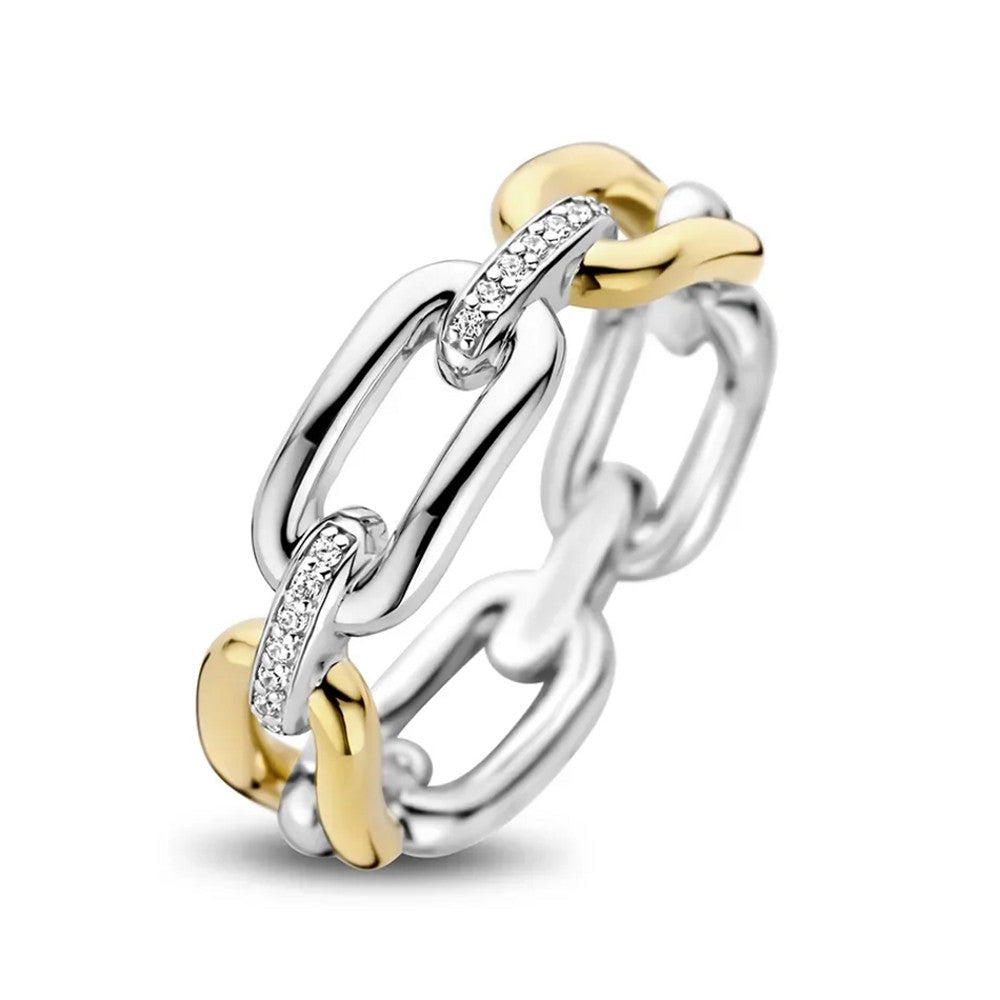 Ti Sento 12205YS Gold-Plated Silver Ring