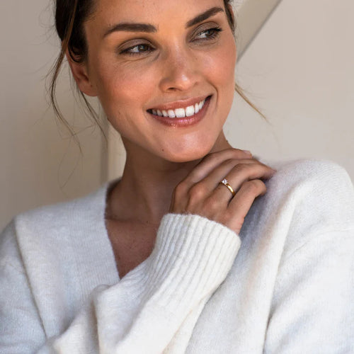 Ti Sento 12212ZY Silver Gold Ring