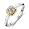 Ti Sento 12353ZY Silver Gold Ring