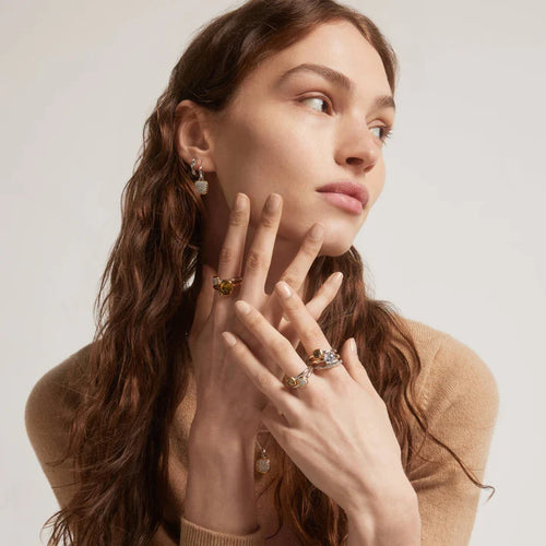 Ti Sento 12353ZY Silver Gold Ring