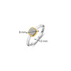 Ti Sento 12353ZY Silver Gold Ring