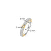 Ti Sento 12377ZY Silver Gold Ring