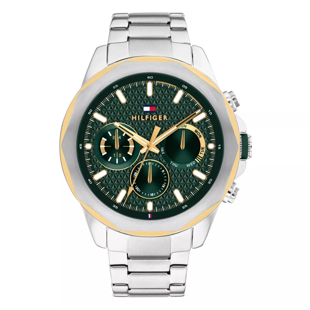 Tommy Hilfiger 1710651 Lars Green Dial Stainless Steel Multi-function Men's Watch