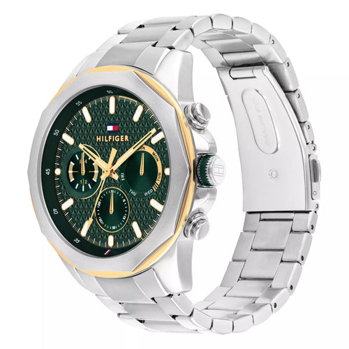 Tommy Hilfiger 1710651 Lars Green Dial Stainless Steel Multi-function Men's Watch