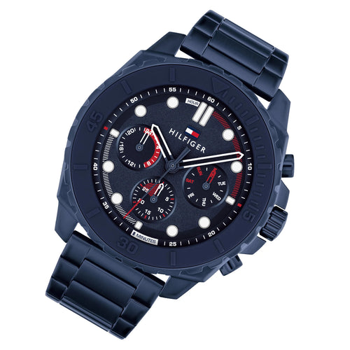 Tommy Hilfiger 1710691 Multifunction Ionic Plated Black Stainless Steel Bracelet Watch