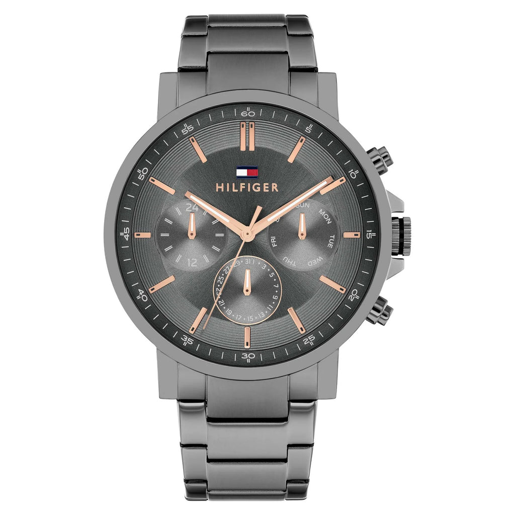 Tommy Hilfiger 1710711 Grey Steel Dark Grey Dial Multi-function Men's Watch