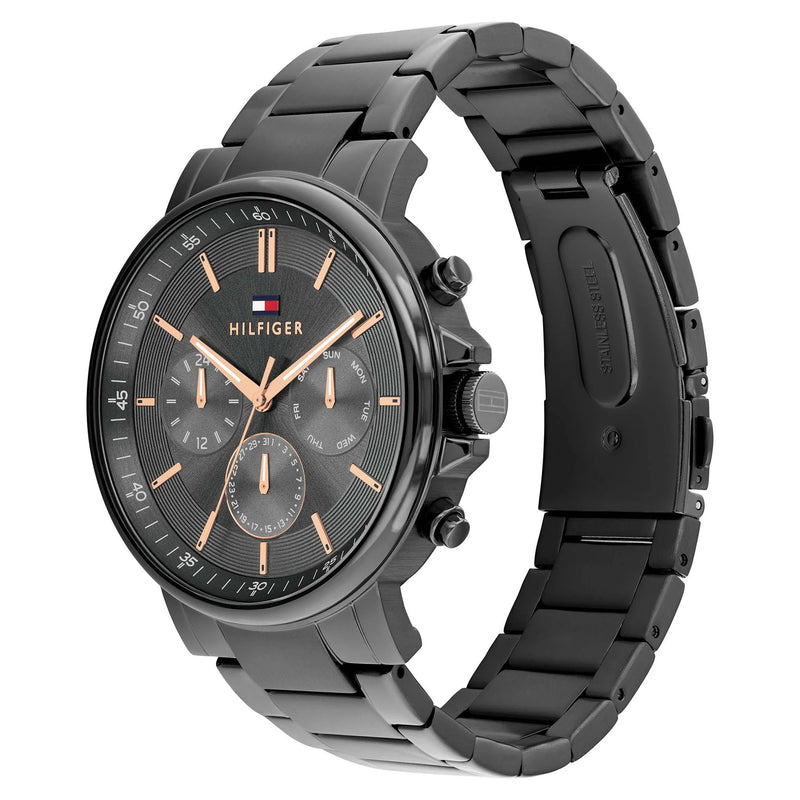 Tommy Hilfiger 1710711 Grey Steel Dark Grey Dial Multi-function Men's Watch