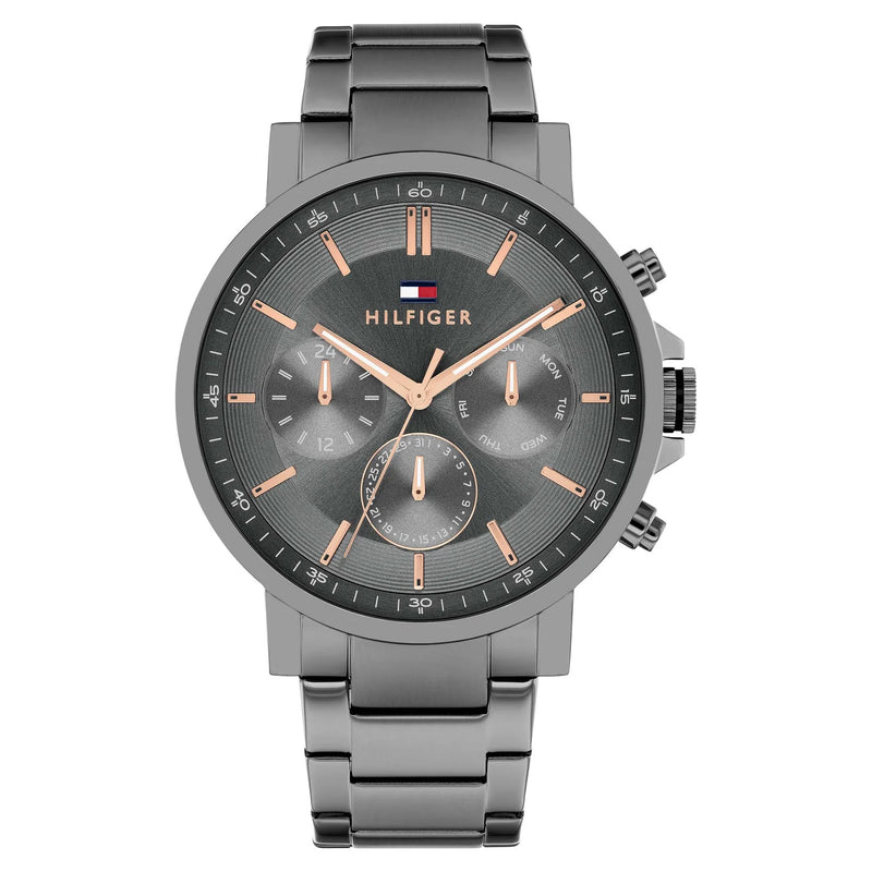 Tommy Hilfiger 1710711 Grey Steel Dark Grey Dial Multi-function Men's Watch