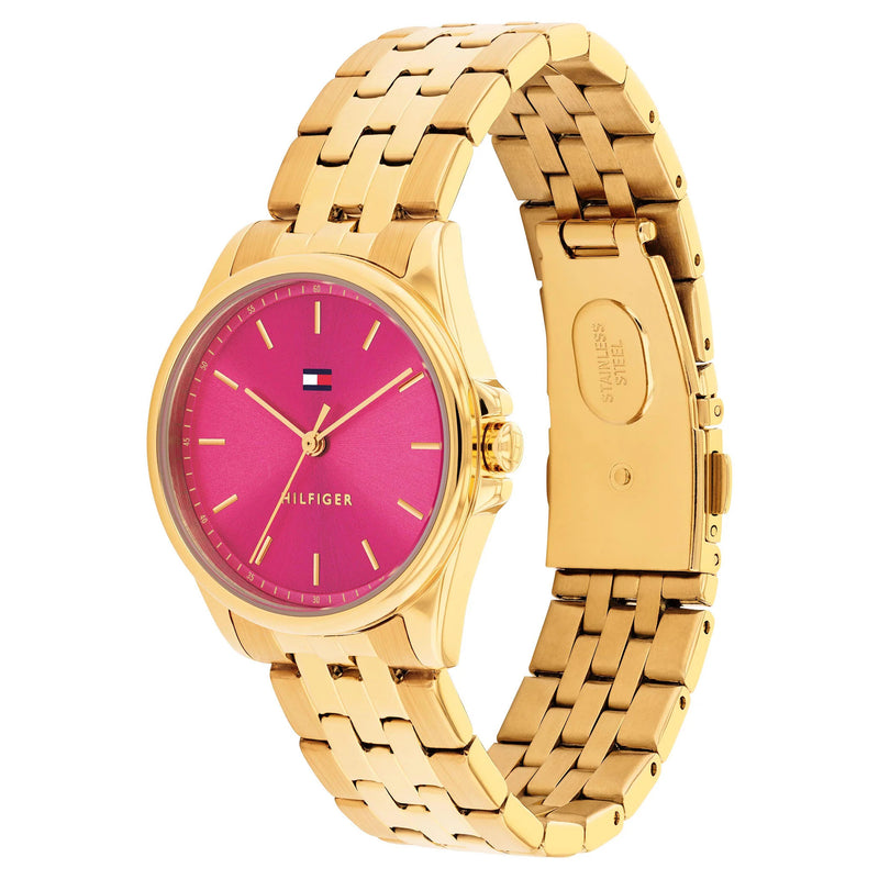 Tommy Hilfiger 1782854 Gold Steel Pink Dial Women's Watch