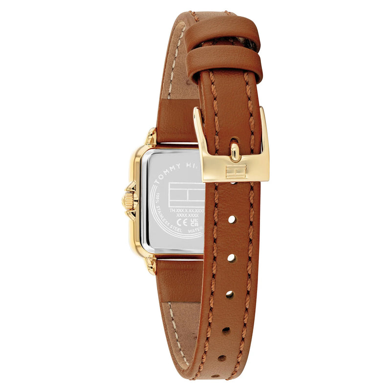 Tommy Hilfiger 1782859 Tan Leather Silver White Dial Women's Watch