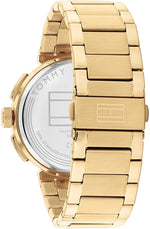 Tommy Hilfiger 1792118 Men's Blue Dial Gold Stainless Steel Watch