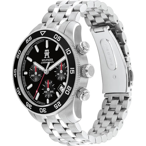 Tommy Hilfiger 1792156 Black Dial Stainless Steel Men's Bracelet Watch