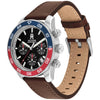 Tommy Hilfiger 1792166  Black Dial Brown Leather Strap  Analogue Men's Watch