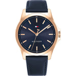 Tommy Hilfiger 1792189 Men's Blue Leather Navy Dial Watch