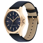 Tommy Hilfiger 1792189 Men's Blue Leather Navy Dial Watch