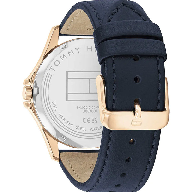 Tommy Hilfiger 1792189 Men's Blue Leather Navy Dial Watch