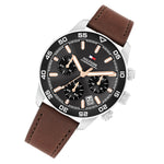 Tommy Hilfiger 1792213 Brown Leather Dark Grey Dial Chronograph Men's Watch