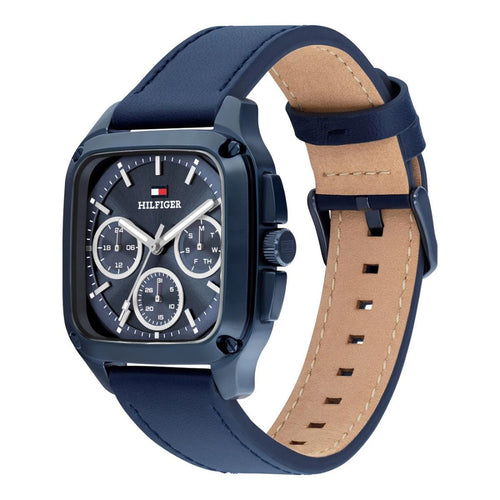 Tommy Hilfiger 1792219 Multifunction Blue Leather Strap Men's Watch