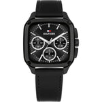 Tommy Hilfiger 1792220 Herald Multifunction Black Leather Strap Men's Watch