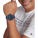 Tommy Hilfiger 1792232 Chronograph Blue Silicone Strap Men's Watch