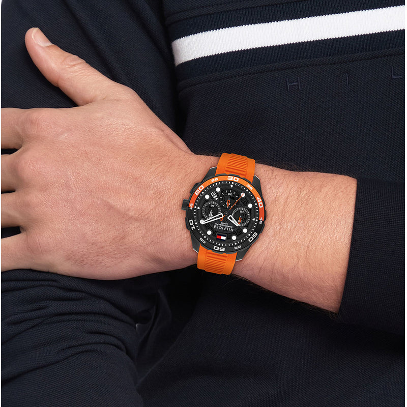 Tommy Hilfiger 1792234 Th-Regatta Orange Silicone Bracelet Men's Watch