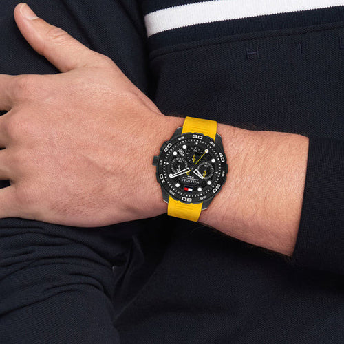Tommy Hilfiger 1792235 Th-Regatta Yellow Silicone Bracelet Men's Watch