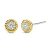Ti Sento 7934ZY Gold-Plated Silver Stud Earrings