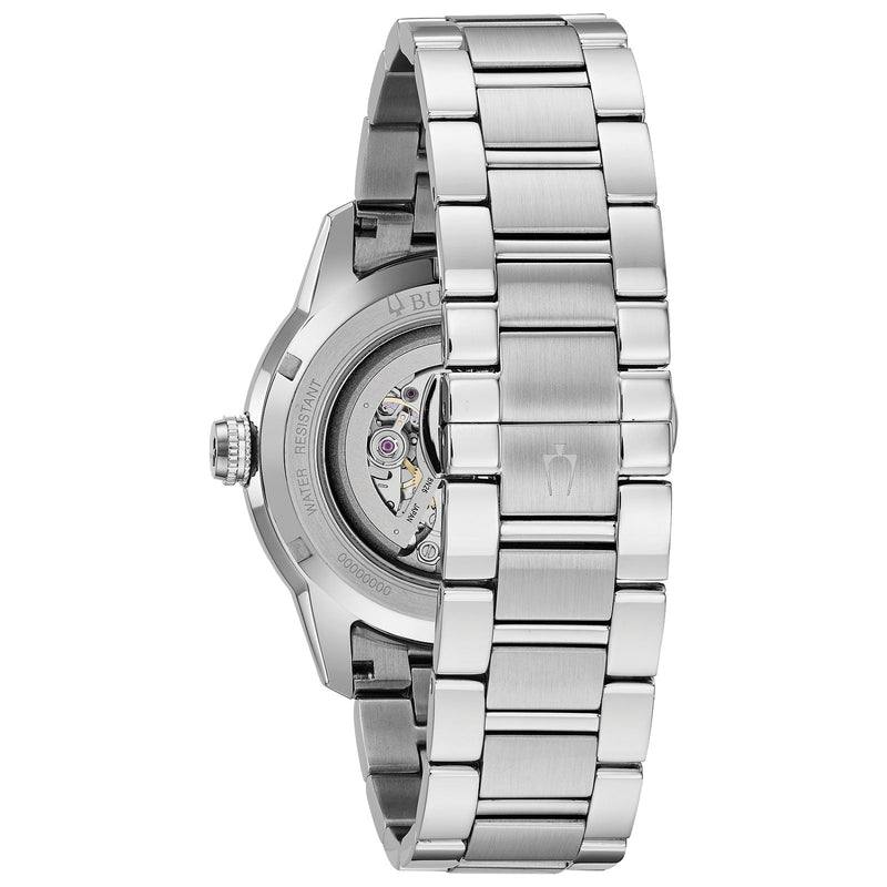 Bulova 96A208 Sutton Silver Tone Stainless Steel Men's Classic Watch