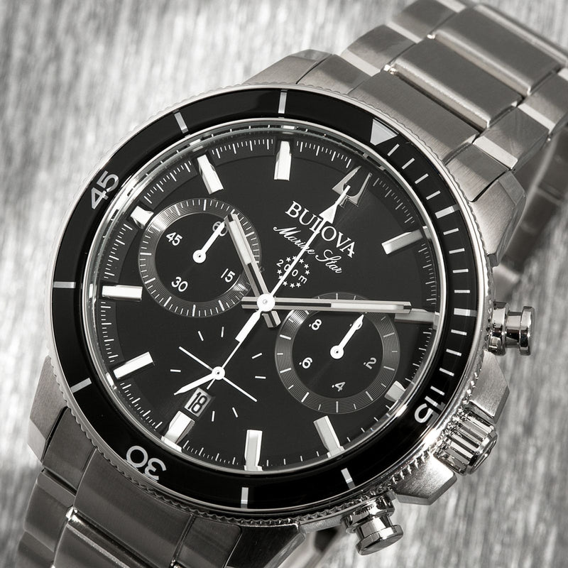 Bulova 96B272 Marine Star Silver Tone Stainless Steel Men's Watch
