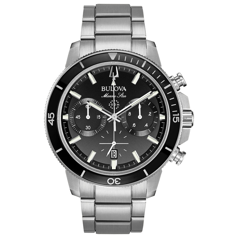 Bulova 96B272 Marine Star Silver Tone Stainless Steel Men's Watch