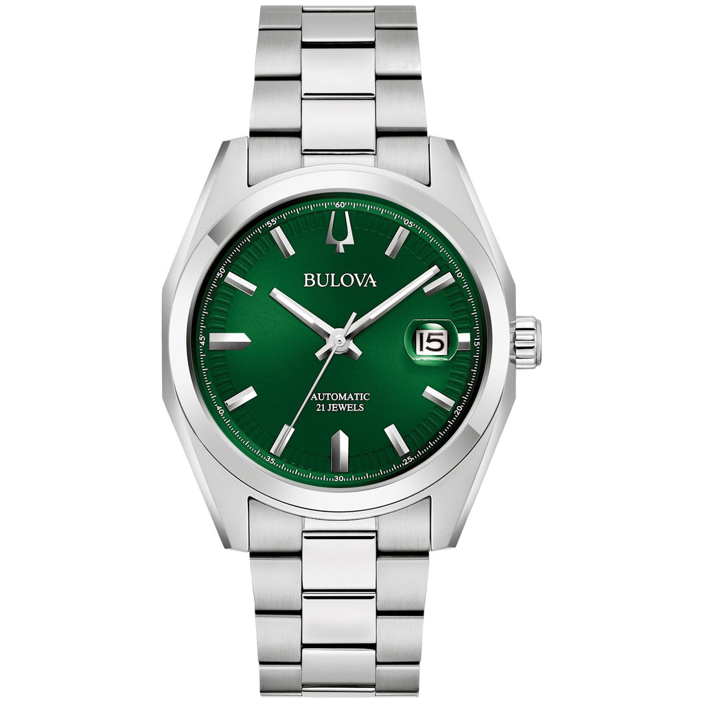 Bulova 96B429 Surveyor Automatic Silver Tone Stainless Steel Men's Watch