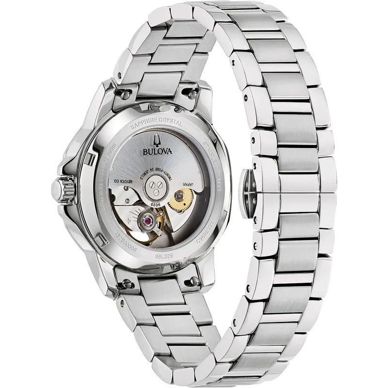 Bulova 96L326 Marine Star Automatic Mother-of-Pearl Dial Stainless Steel Ladies Watch