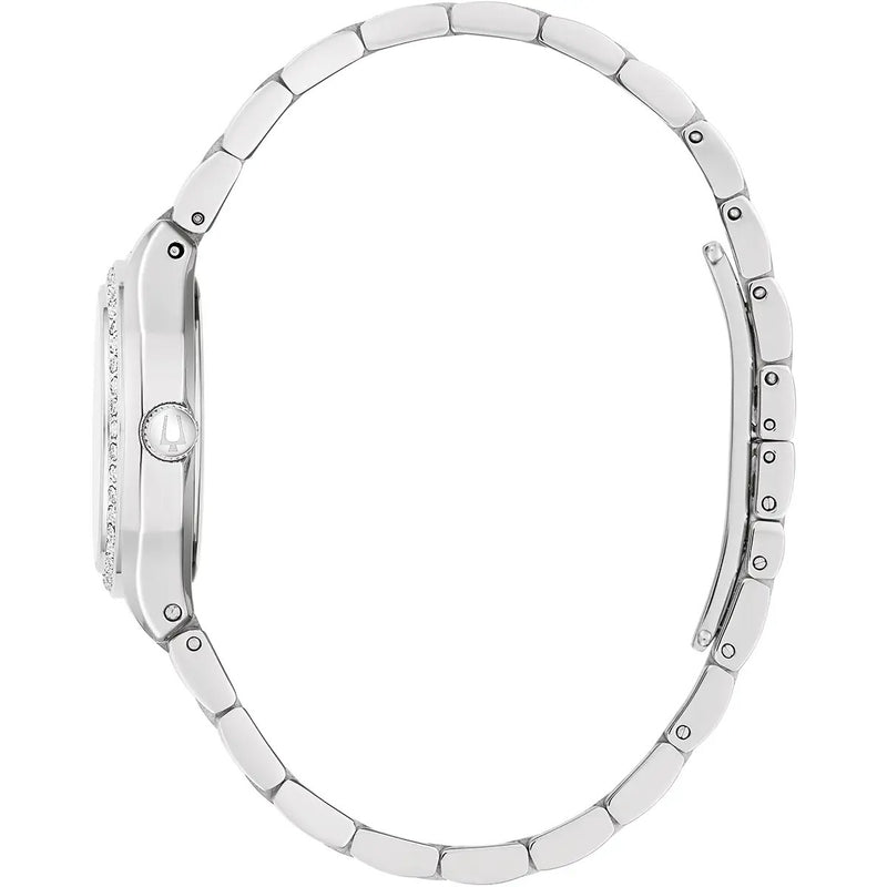 Bulova 96R246 Surveyor Blue Mother-of-Pearl Dial Stainless Steel Ladies Watch