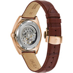 Bulova 97A175 Surveyor Rose Gold-Tone Stainless Steel Leather Strap Men's Watch