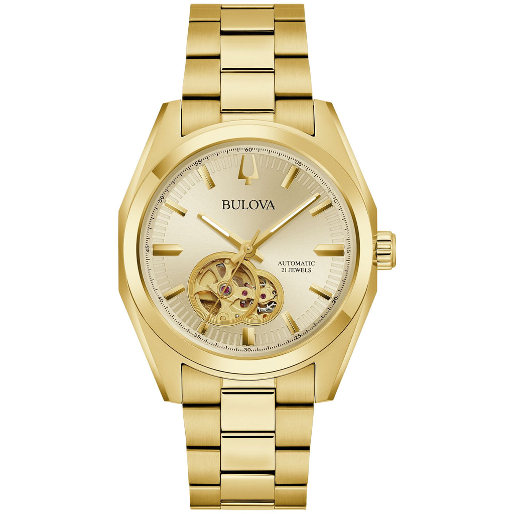 Bulova 97A182 Surveyor Automatic Gold-Tone Stainless Steel Men's Watch