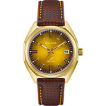 Bulova 97B214 Jet Star Gold-Tone Dial Leather Strap Men's Watch