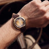 Bulova 97B214 Jet Star Gold-Tone Dial Leather Strap Men's Watch