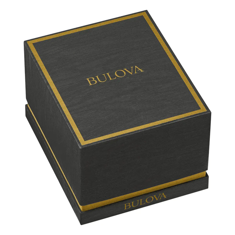 Bulova 97B214 Jet Star Gold-Tone Dial Leather Strap Men's Watch