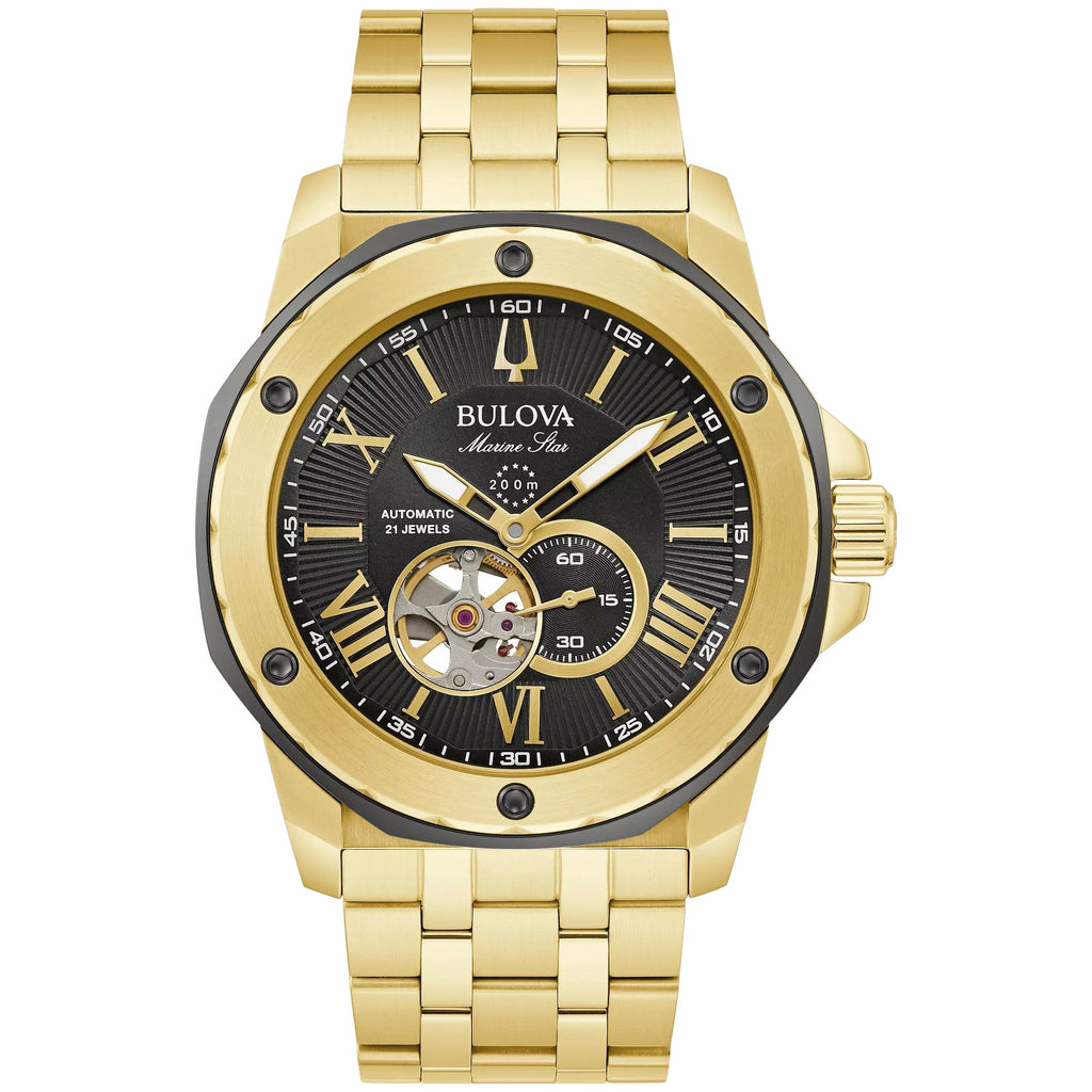 Bulova 98A273 Marine Star Gold-Tone Stainless Steel Men's Classic Watch