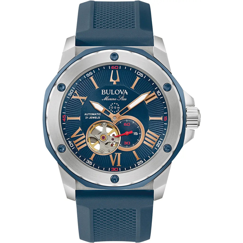 Bulova 98A282 Marine Star Automatic Blue Dial Men's Watch