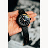 Bulova 98B428 Racer Chronograph Black Dial Leather Strap Men's Watch