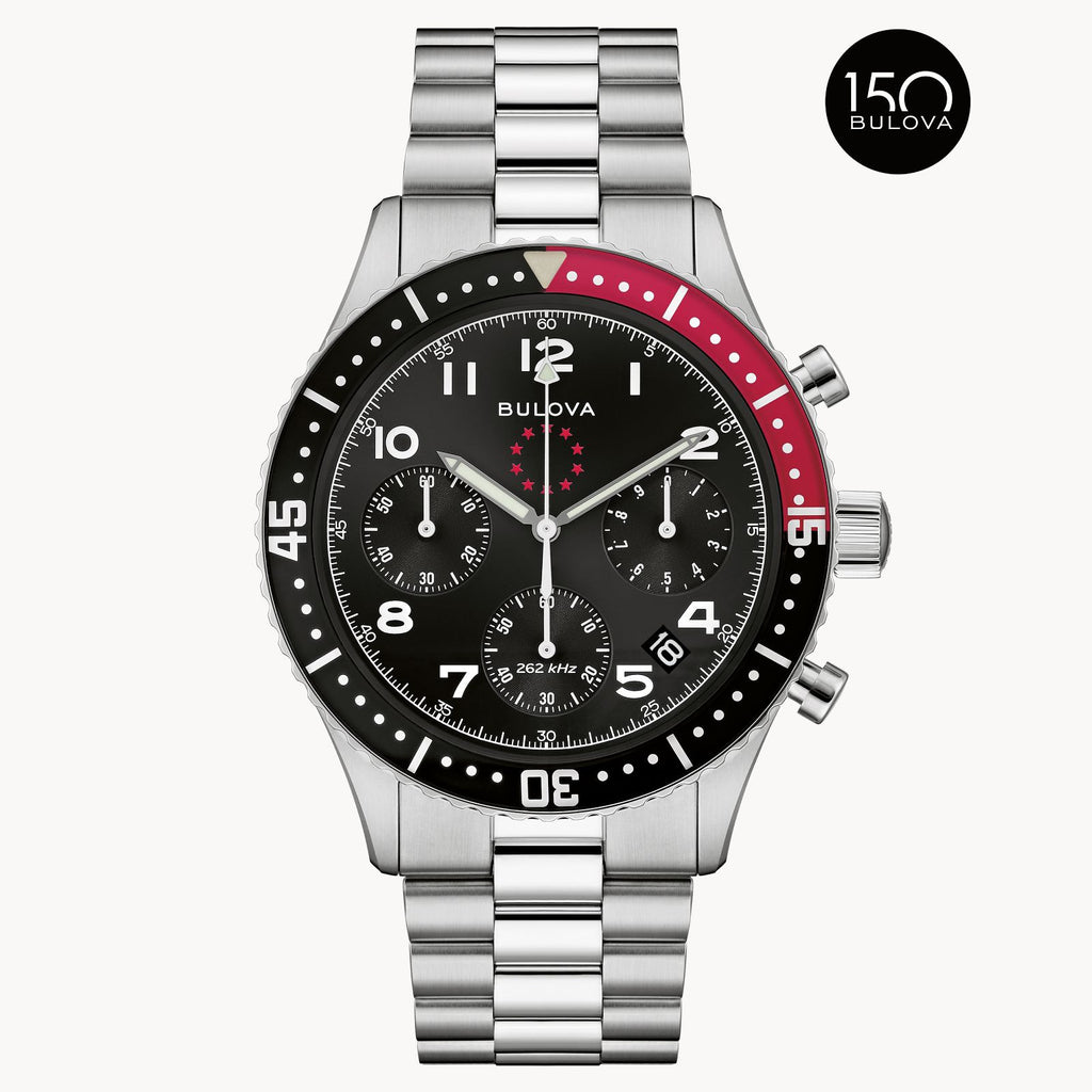 Bulova 98B451 Marine Star Heritage Silver Tone Stainless Steel Men's Watch