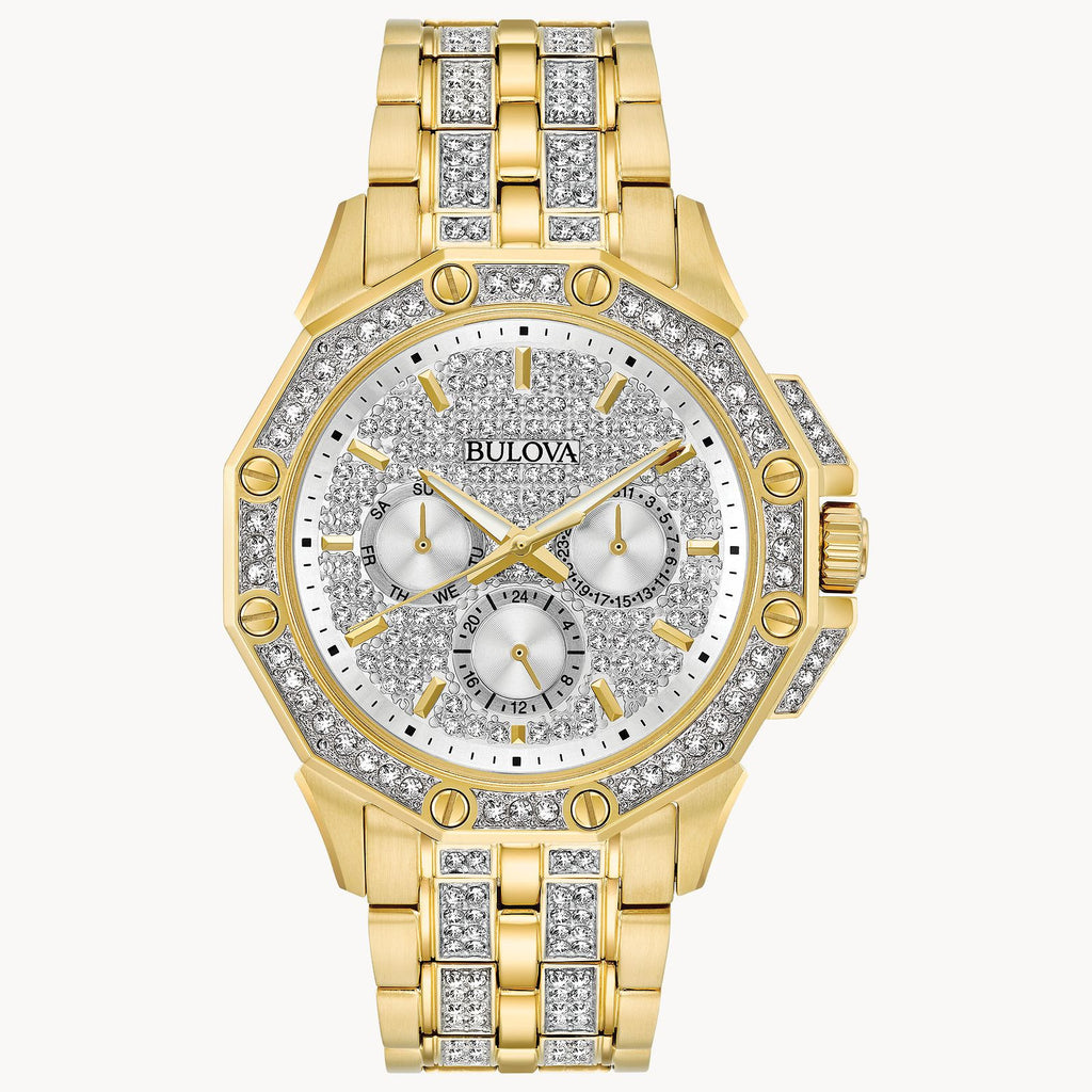 Bulova 98C126 Octava Gold-Tone Stainless Steel Men's Crystal Watch