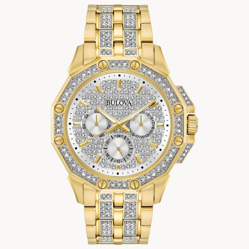 Bulova 98C126 Octava Gold-Tone Stainless Steel Men's Crystal Watch